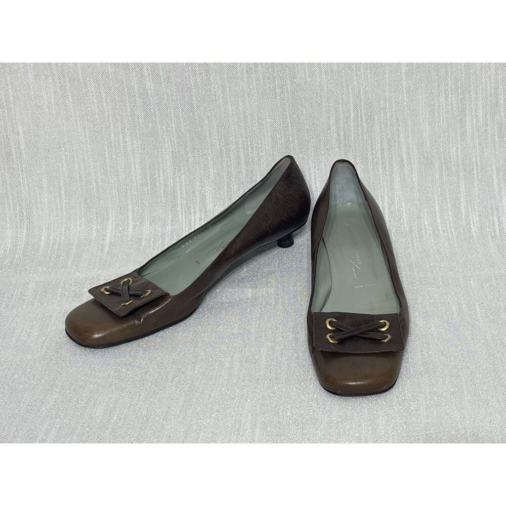 Sigerson Morrison Leather Slip-on Heels - Size 9